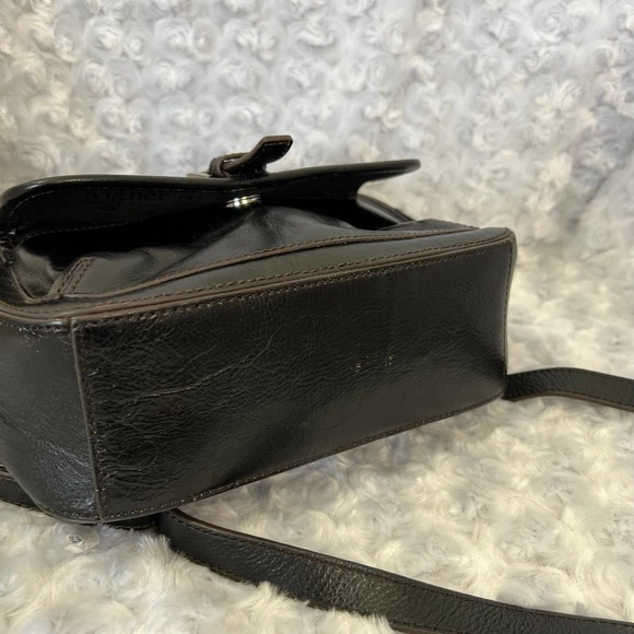ETIENNE AIGNER LEATHER CROSSBODY DARK BROWN - Picture 7 of 7